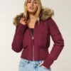 Bomberjacke mit Kunstfellbesatz