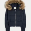 Bomberjacke mit Kunstfellbesatz