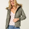 Bomberjacke mit Kunstfellfutter