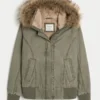 Bomberjacke mit Kunstfellfutter