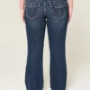 Bootcut-Jeans mit niedriger Leibhöhe und dunkler Waschung