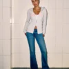 Bootcut-Jeans mit niedriger Leibhöhe und mittlerer Waschung