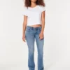 Bootcut-Jeans mit niedriger Leibhöhe und mittlerer Waschung