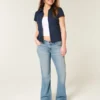 Bootcut-Jeans mit niedriger Leibhöhe und mittlerer Waschung