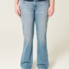 Bootcut-Jeans mit niedriger Leibhöhe und mittlerer Waschung