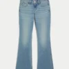 Bootcut-Jeans mit niedriger Leibhöhe und mittlerer Waschung