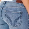 Bootcut-Jeans mit niedriger Leibhöhe und mittlerer Waschung