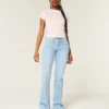 Bootcut-Jeans mit niedriger Leibhöhe und Sternstickerei