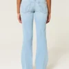 Bootcut-Jeans mit niedriger Leibhöhe und Sternstickerei