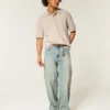 Boxy Crop Washed Polo