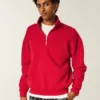 Boxy Logo Sweatshirt mit Viertelreißverschluss