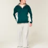 Boxy Logo Sweatshirt mit Viertelreißverschluss