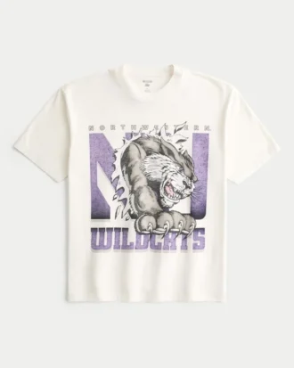 Boxy Northwestern University Wildcats Grafik-T-Shirt