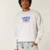 Boxy Paris Saint-Germain Graphic Crew Sweatshirt
