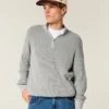 Boxy-Pullover mit Viertelreißverschluss