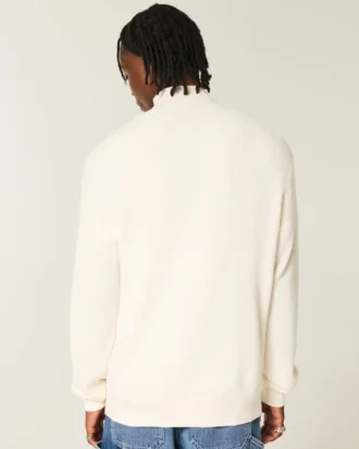 Boxy-Pullover mit Viertelreißverschluss