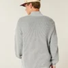 Boxy-Pullover mit Viertelreißverschluss
