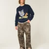 Boxy Tom und Jerry Grafik-Pullover