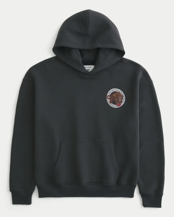 Boxy University of Houston Cougars Basketball Graphic Hoodie