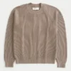 Boxy Washed Crew Sweater