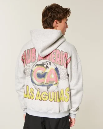 Boxy Zip-Up Club América Las Águilas Grafik-Hoodie