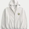 Boxy Zip-Up Club América Las Águilas Grafik-Hoodie