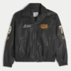 Casino Graphic Vegan Leather Jacket