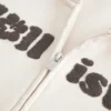 Chenille-Logo-Grafik-Hoodie mit Reißverschluss