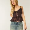 Chiffon-Rüschen-Top