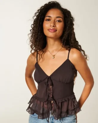 Chiffon-Rüschen-Top