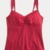 Chiffon-Tanktop mit Spitzenbesatz
