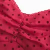 Chiffon-Tanktop mit Spitzenbesatz