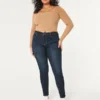 Curvy High-Rise Dark Wash Jean-Leggings