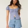 Curvy High-Rise Relaxed Denim Shorts in mittlerer Waschung, 5″