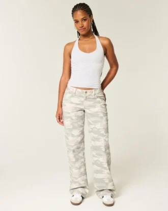 Curvy Low-Rise Y2K Camo Baggy Jeans