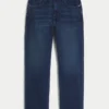 Dunkel gewaschene, lockere Jeans