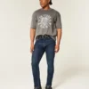 Dunkelblaue Athletic Skinny Jeans