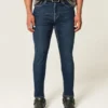 Dunkelblaue Athletic Skinny Jeans