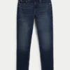 Dunkelblaue Athletic Skinny Jeans