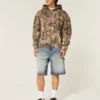 Dunkelblaue Baggy-Jeansshorts
