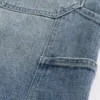 Dunkelblaue Baggy-Jeansshorts