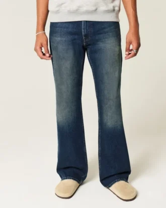 Dunkelblaue Relaxed Bootcut Jeans