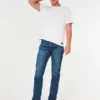 Dunkelblaue Slim-Fit-Jeans