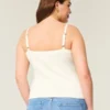Durchgeknöpftes Sweatshirt-Tanktop