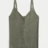 Durchgeknöpftes Sweatshirt-Tanktop