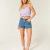 Easy Crop Trägerloses Tube-Top mit Spitzeneinsatz