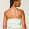 Easy Crop Trägerloses Tube-Top mit Spitzeneinsatz