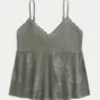 Easy Needlepoint-Style Halter Babydoll Cami