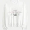 Easy New York Sweatshirt mit Gitarrenprint und Nieten