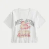 Easy Wisconsin Badgers Graphic Notch-Neck T-Shirt